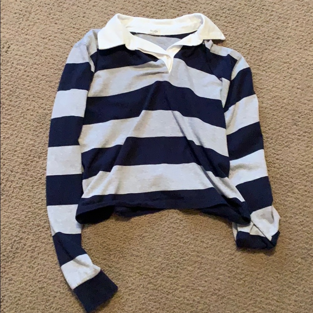 striped collardd shirt